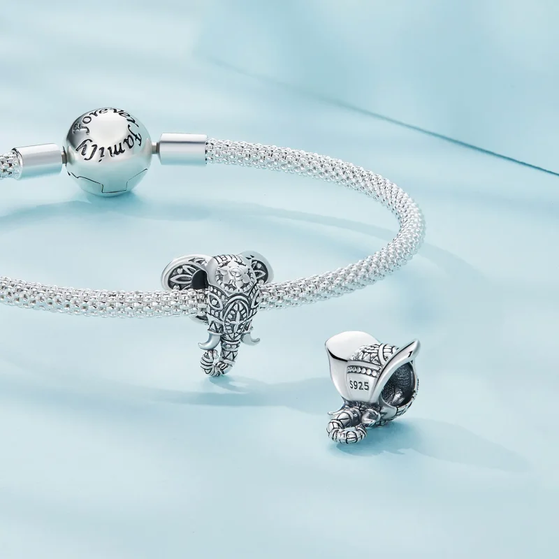 (immagine per) Charm a forma di elefante divinità stile Pandora - SCC2477 - Visualizza 4