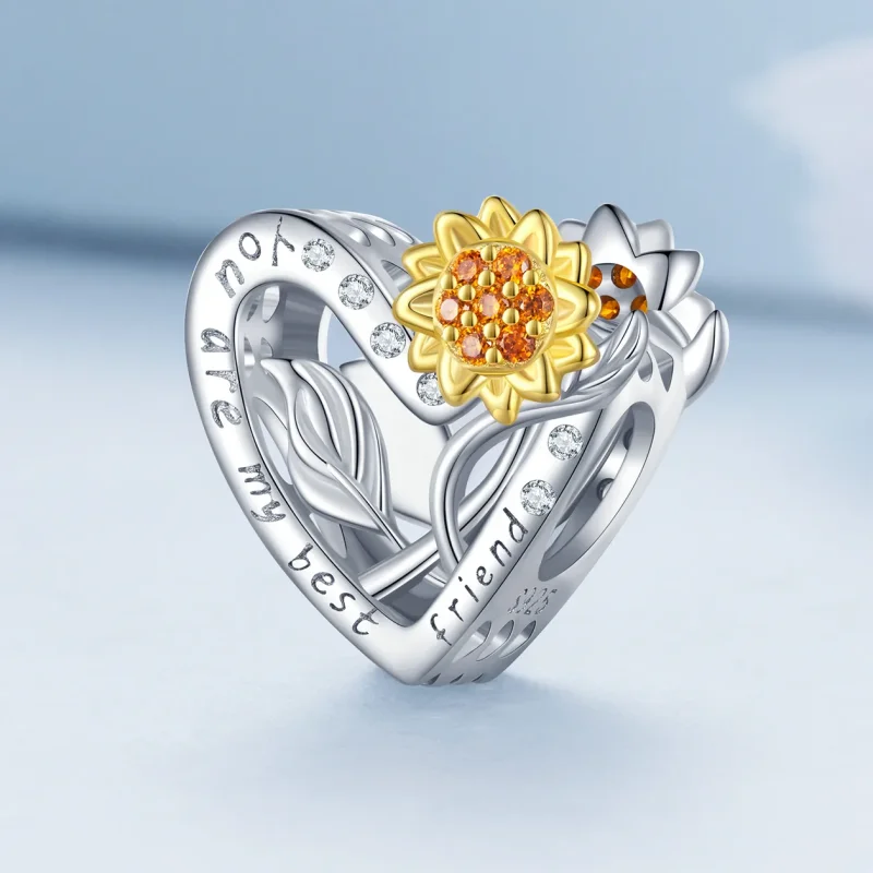 (immagine per) Charm a forma di girasole in stile Pandora - BSC839 - Visualizza 2