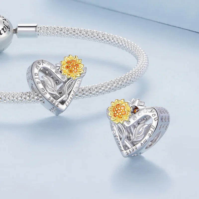 (immagine per) Charm a forma di girasole in stile Pandora - BSC839 - Visualizza 4