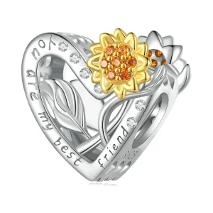 (immagine per) Charm a forma di girasole in stile Pandora - BSC839