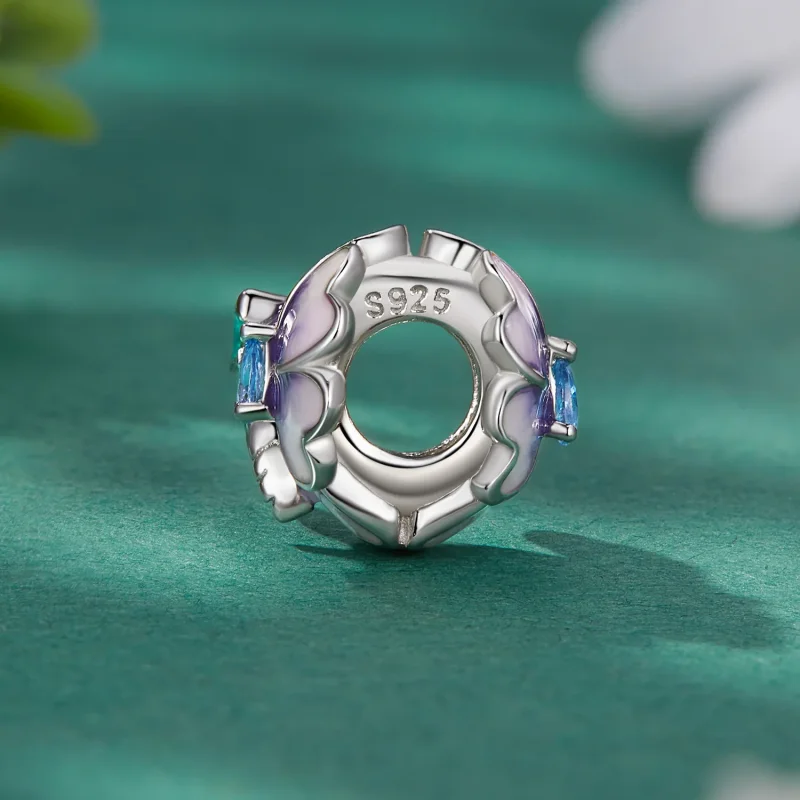 (immagine per) Charm a forma di libellula e fiore in stile Pandora - BSC786 - Visualizza 3