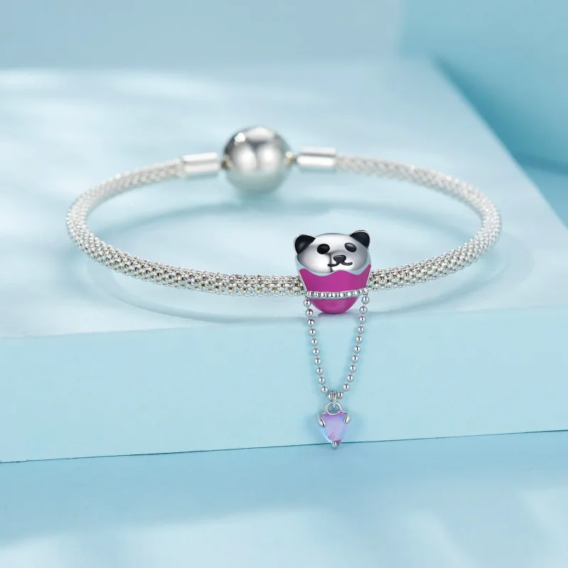 (immagine per) Charm a forma di palloncino aerostatico con orsetto in stile Pandora - SCC2550 - Visualizza 3