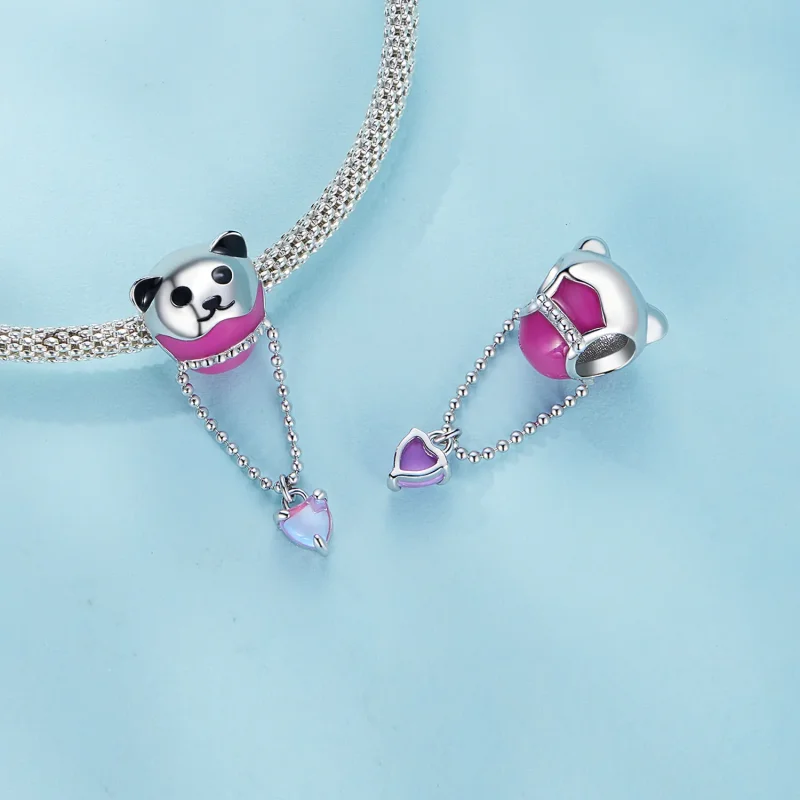 (immagine per) Charm a forma di palloncino aerostatico con orsetto in stile Pandora - SCC2550 - Visualizza 4