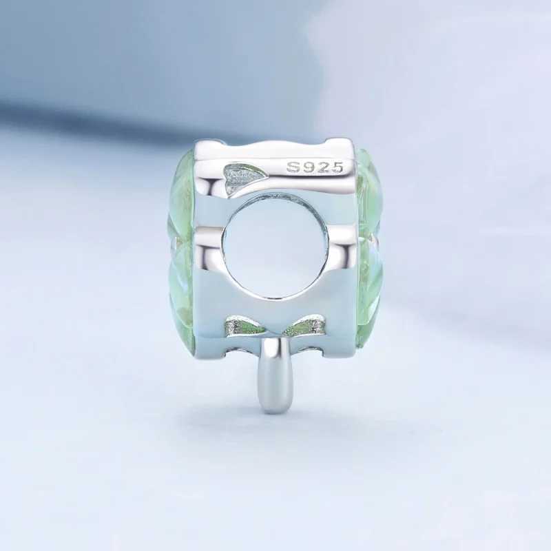(immagine per) Charm a forma di quadrifoglio alla Pandora - BSC733-GN - Visualizza 3