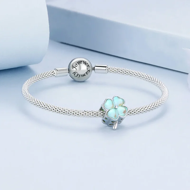 (immagine per) Charm a forma di quadrifoglio alla Pandora - BSC733-GN - Visualizza 5