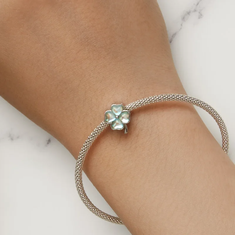(immagine per) Charm a forma di quadrifoglio alla Pandora - BSC733-GN - Visualizza 7