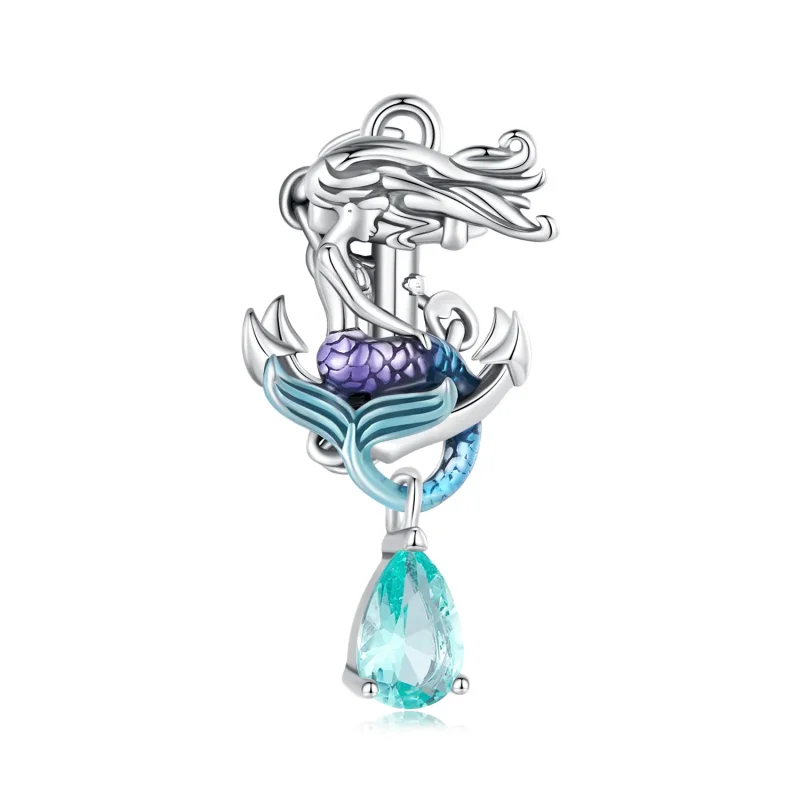 (immagine per) Charm a forma di sirena con ancora stile Pandora - BSC903