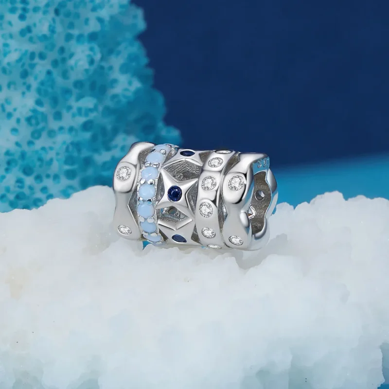 (immagine per) Charm a forma di stella blu nello stile di Pandora - BSC919 - Visualizza 2
