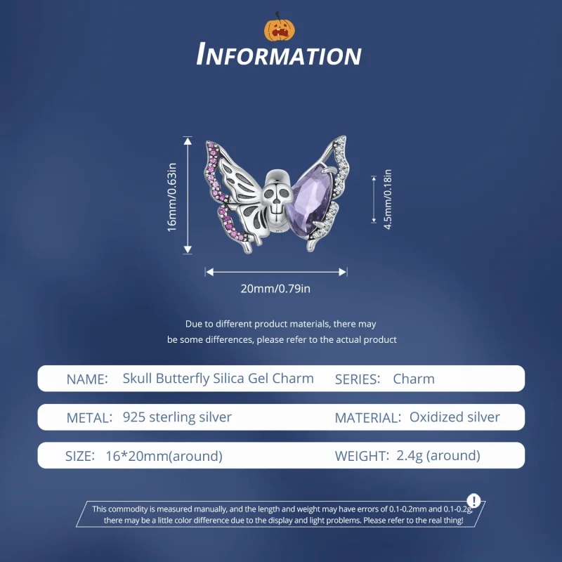 (immagine per) Charm a stile Pandora con farfalla scheletrica - BSC911 - Visualizza 5