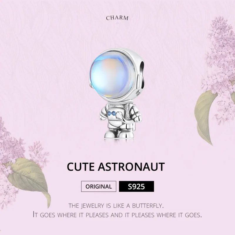 (immagine per) Charm con astronauta sensibile al calore in stile Pandora - BSC578 - Visualizza 2