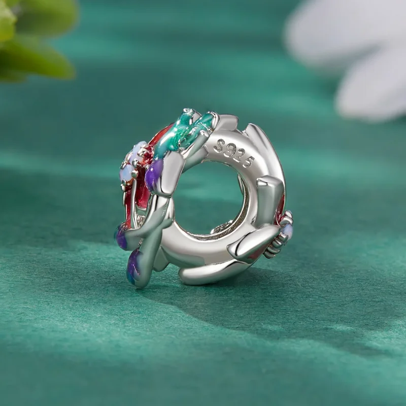 (immagine per) Charm con Fiori e Uccelli in Stile Pandora - BSC787 - Visualizza 3