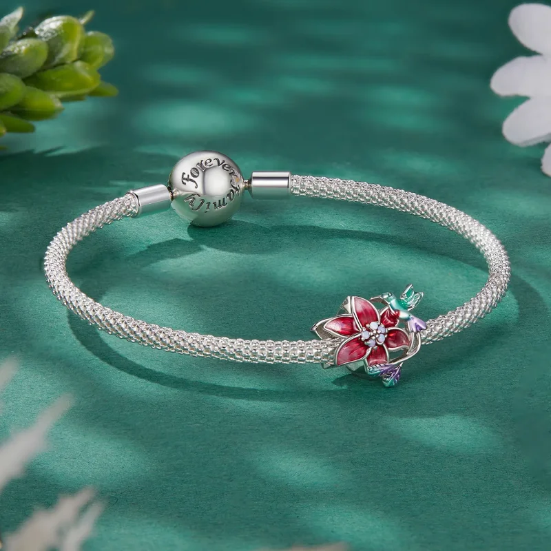 (immagine per) Charm con Fiori e Uccelli in Stile Pandora - BSC787 - Visualizza 5