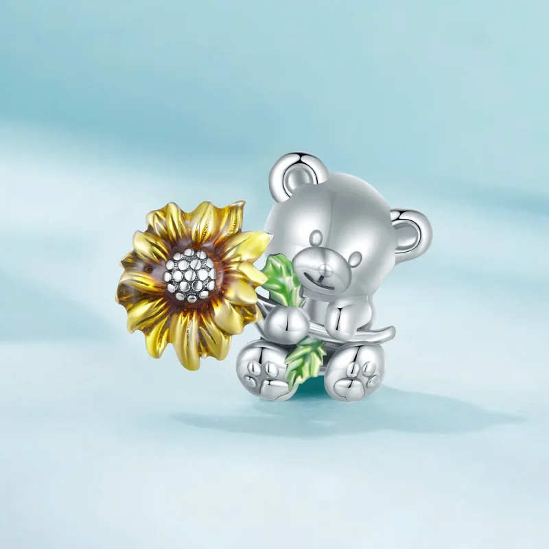 (immagine per) Charm con stile Pandora a forma di girasole e orsetto - SCC2560 - Visualizza 2