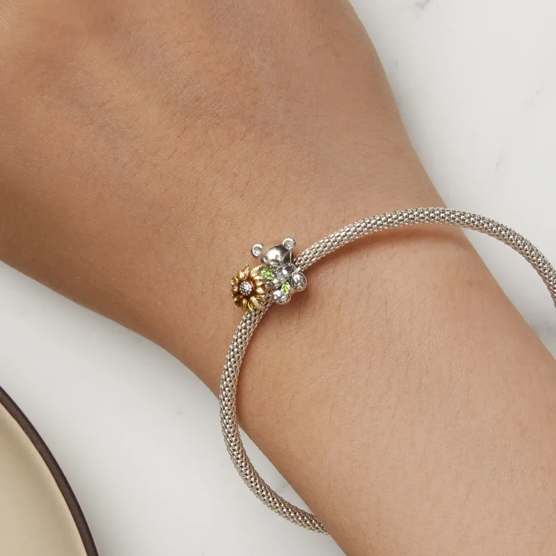 (immagine per) Charm con stile Pandora a forma di girasole e orsetto - SCC2560 - Visualizza 7