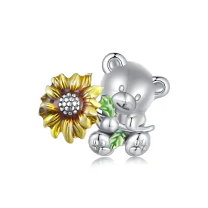 (immagine per) Charm con stile Pandora a forma di girasole e orsetto - SCC2560