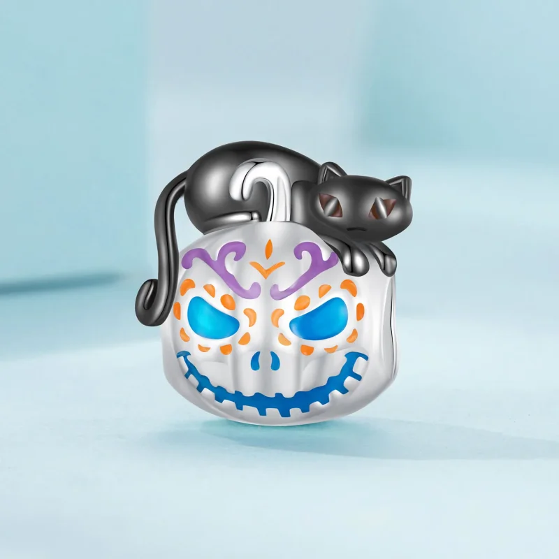 (immagine per) Charm di stile Pandora per Halloween a forma di Jack-O-Lantern - SCC2626 - Visualizza 2