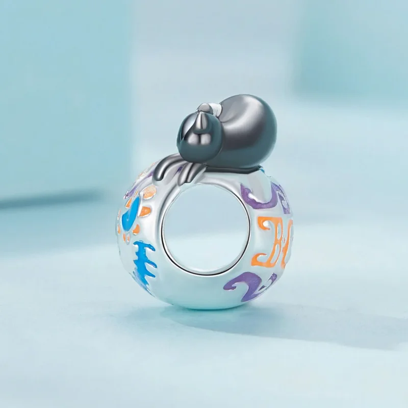 (immagine per) Charm di stile Pandora per Halloween a forma di Jack-O-Lantern - SCC2626 - Visualizza 3
