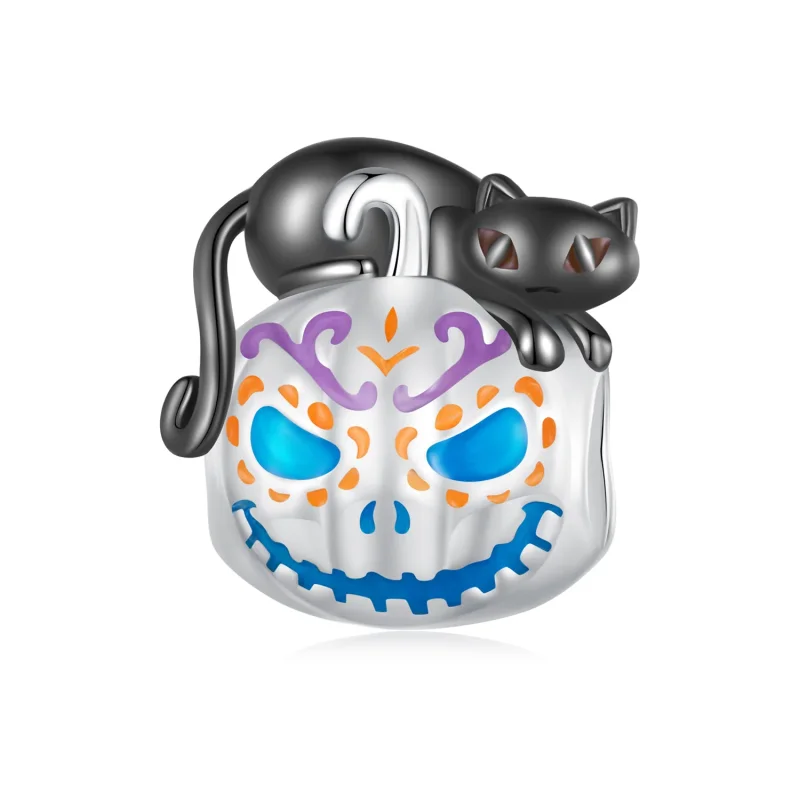 (immagine per) Charm di stile Pandora per Halloween a forma di Jack-O-Lantern - SCC2626