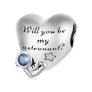 Charm in stile Pandora con astronauta - BSC790 (immagine per) Charm in stile Pandora con astronauta - BSC790