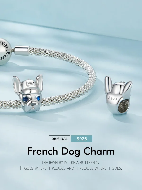 (immagine per) Charm in stile Pandora con Bulldog Francese - SCC2588 - Visualizza 2