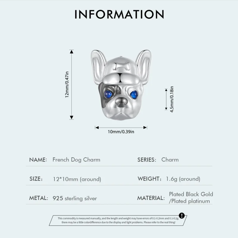 (immagine per) Charm in stile Pandora con Bulldog Francese - SCC2588 - Visualizza 4