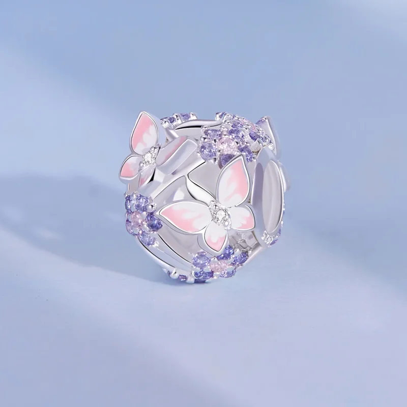 (immagine per) Charm in stile Pandora con farfalla e zircone - SCC2463 - Visualizza 2