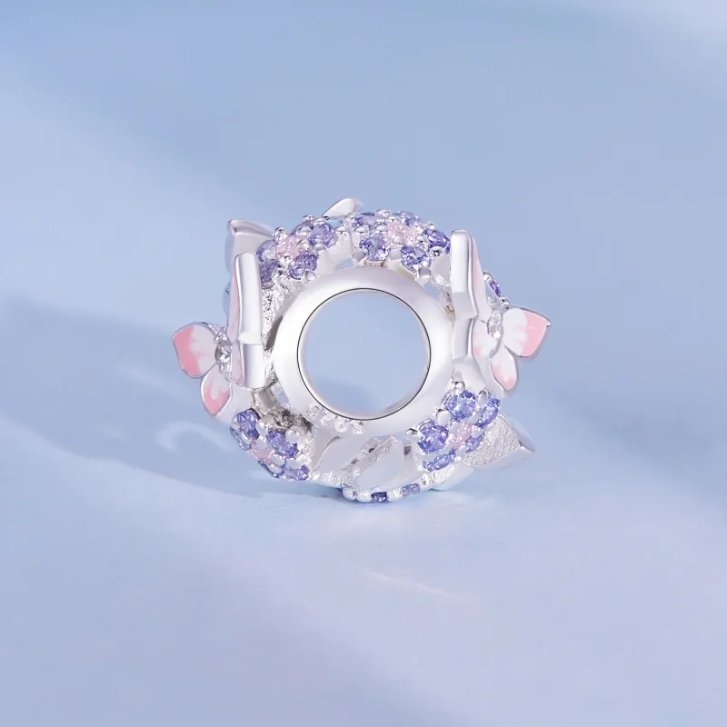 (immagine per) Charm in stile Pandora con farfalla e zircone - SCC2463 - Visualizza 3