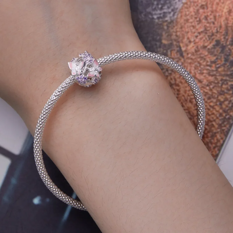 (immagine per) Charm in stile Pandora con farfalla e zircone - SCC2463 - Visualizza 6