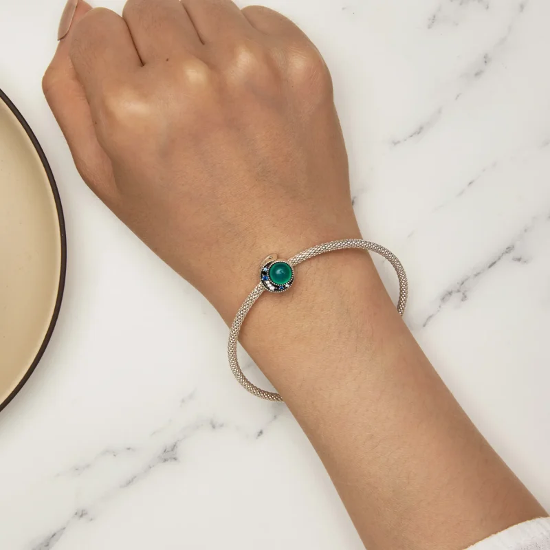 (immagine per) Charm in stile Pandora con pietra lunare Mood - SCC2558 - Visualizza 7