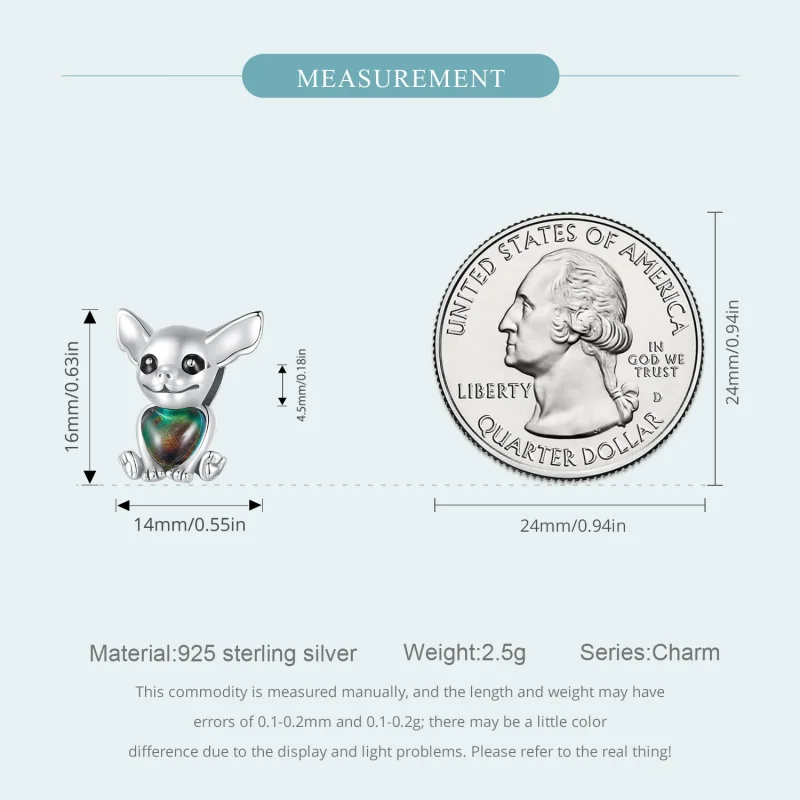 (immagine per) Charm Pandora stile Chihuahua - SCC2601 - Visualizza 5