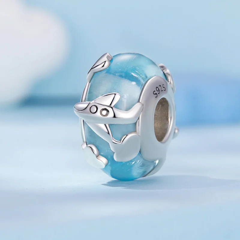 (immagine per) Charm smaltato stile Pandora con aereo - SCC2482 - Visualizza 2