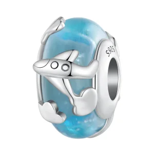 (immagine per) Charm smaltato stile Pandora con aereo - SCC2482