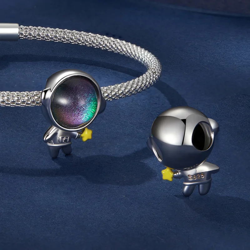 (immagine per) Charm stile Pandora con astronauta e stella - BSC793 - Visualizza 4