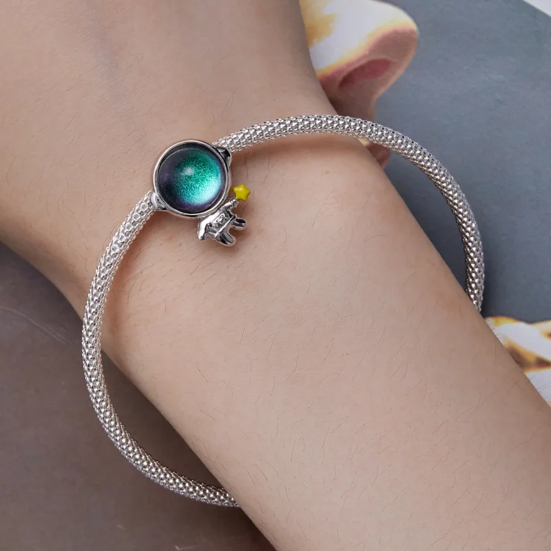 (immagine per) Charm stile Pandora con astronauta e stella - BSC793 - Visualizza 6