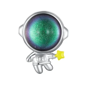 Charm stile Pandora con astronauta e stella - BSC793 (immagine per) Charm stile Pandora con astronauta e stella - BSC793