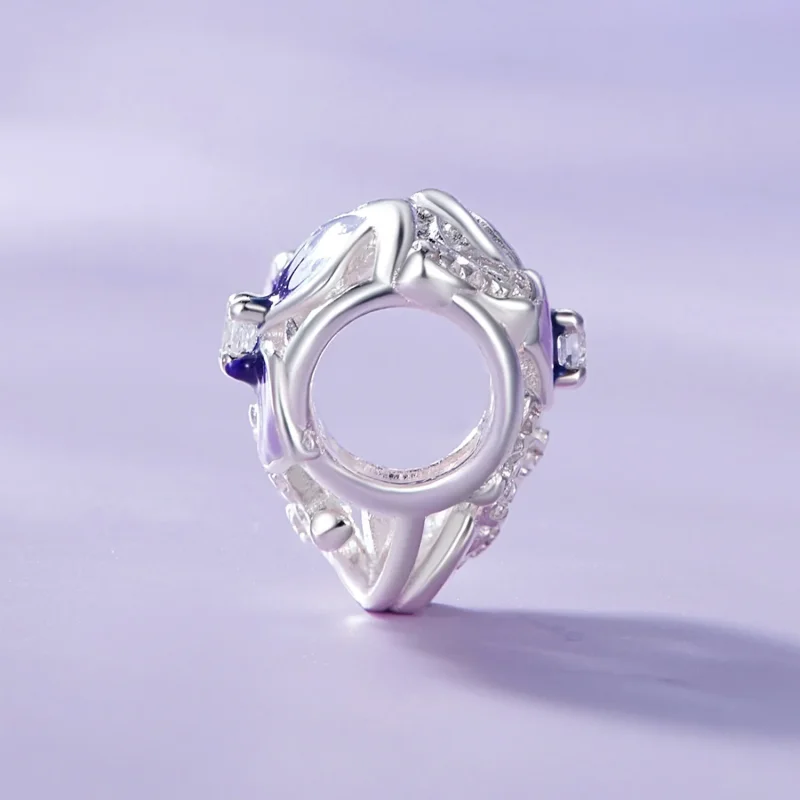 (immagine per) Charm stile Pandora con fiore di pensée - SCC2585 - Visualizza 3