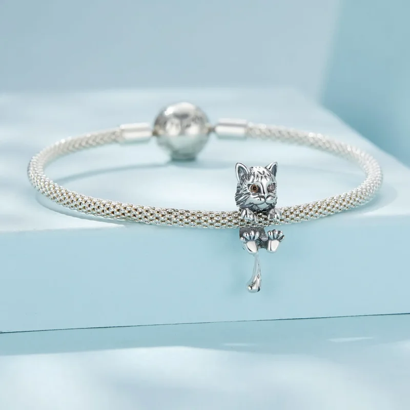 (immagine per) Charm stile Pandora con motivo gatto selvatico - SCC2633 - Visualizza 3