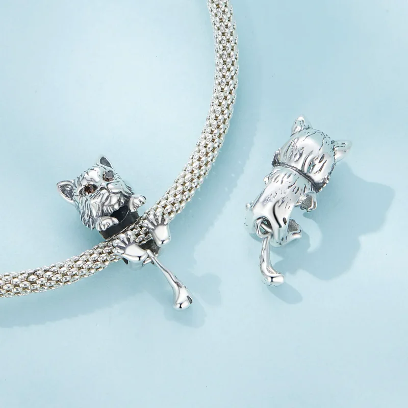 (immagine per) Charm stile Pandora con motivo gatto selvatico - SCC2633 - Visualizza 4