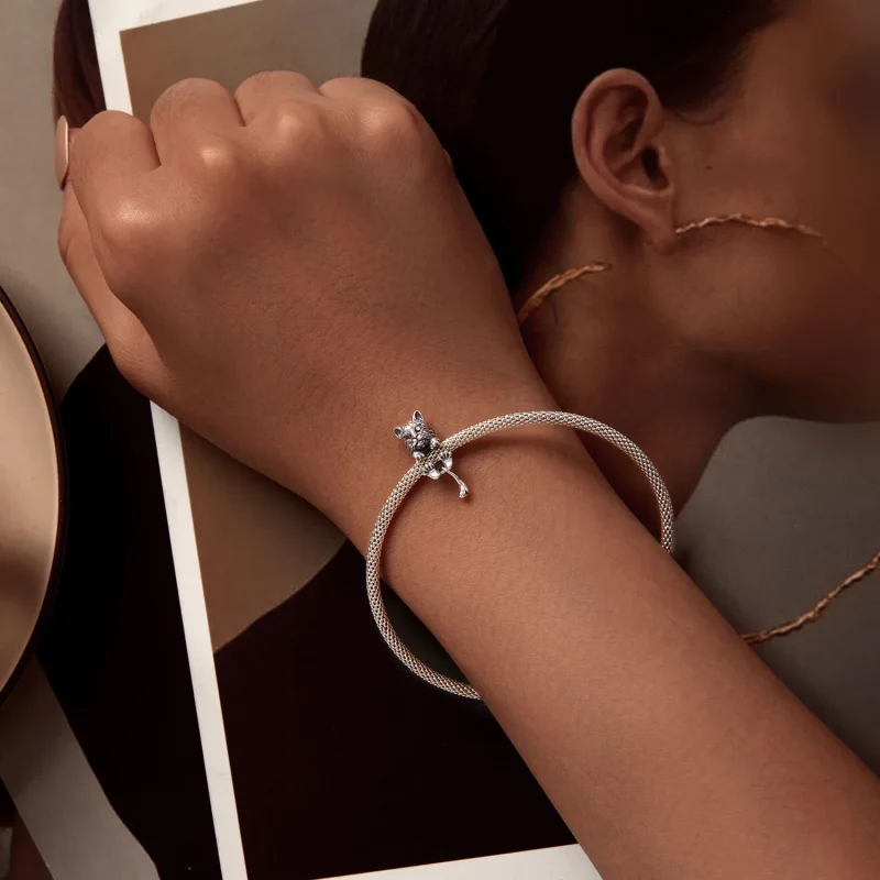 (immagine per) Charm stile Pandora con motivo gatto selvatico - SCC2633 - Visualizza 5