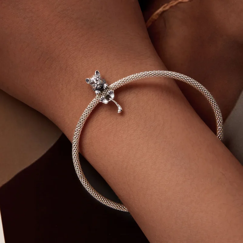 (immagine per) Charm stile Pandora con motivo gatto selvatico - SCC2633 - Visualizza 6