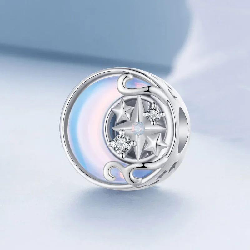 (immagine per) Charm stile Pandora con Stelle e Luna - BSC927 - Visualizza 2