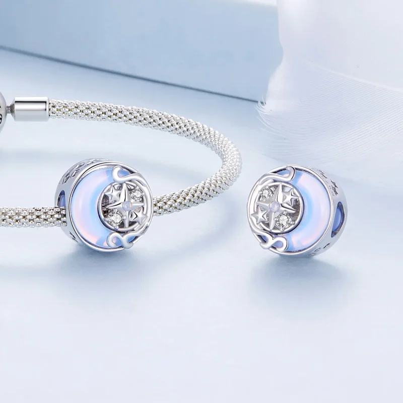 (immagine per) Charm stile Pandora con Stelle e Luna - BSC927 - Visualizza 4