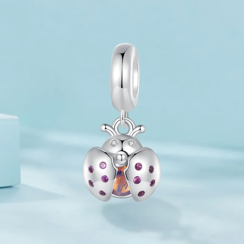 (immagine per) Ciondolo a forma di coccinella fortunata in stile Pandora - SCC2613 - Visualizza 2