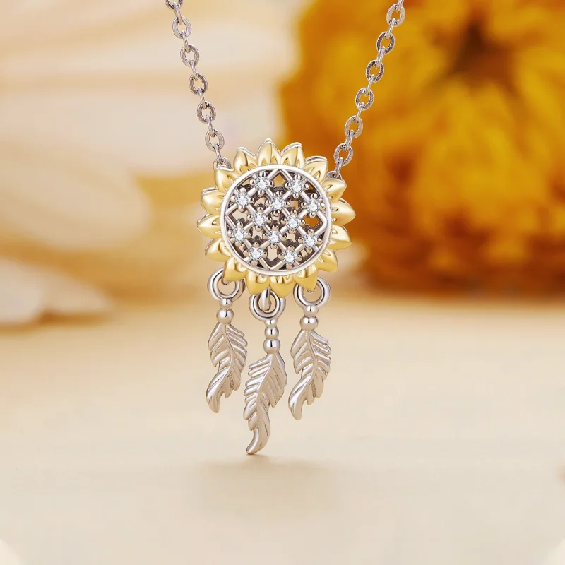 (immagine per) Ciondolo Stile Pandora Sunflower Dream Catcher - BSC820 - Visualizza 2