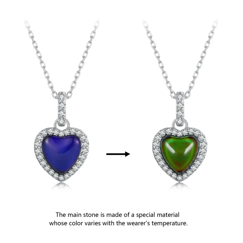 (immagine per) Collana a cuore emozionale stile Pandora - BSN344 - Visualizza 2