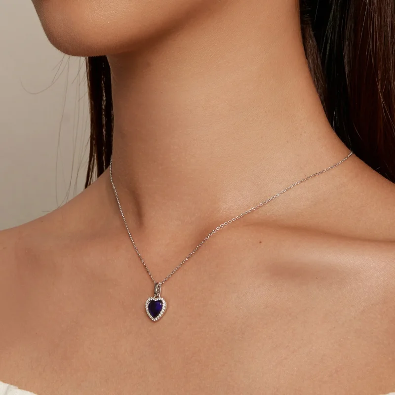 (immagine per) Collana a cuore emozionale stile Pandora - BSN344 - Visualizza 8