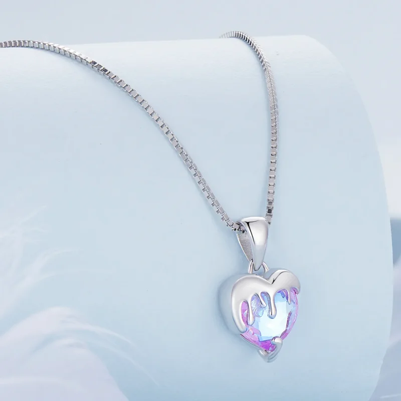 (immagine per) Collana a cuore fuso in stile Pandora - BSN322 - Visualizza 2