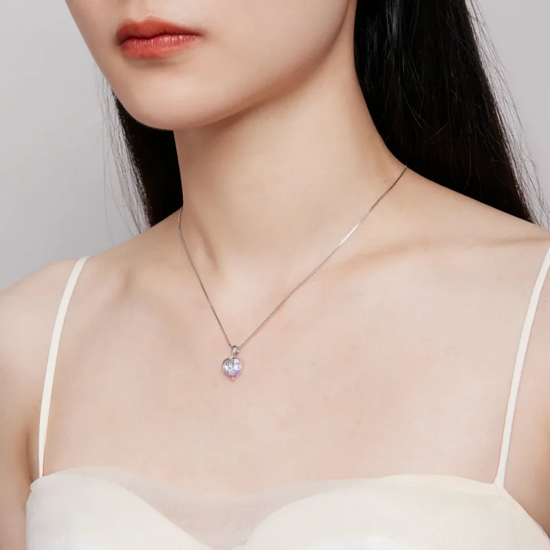 (immagine per) Collana a cuore fuso in stile Pandora - BSN322 - Visualizza 6