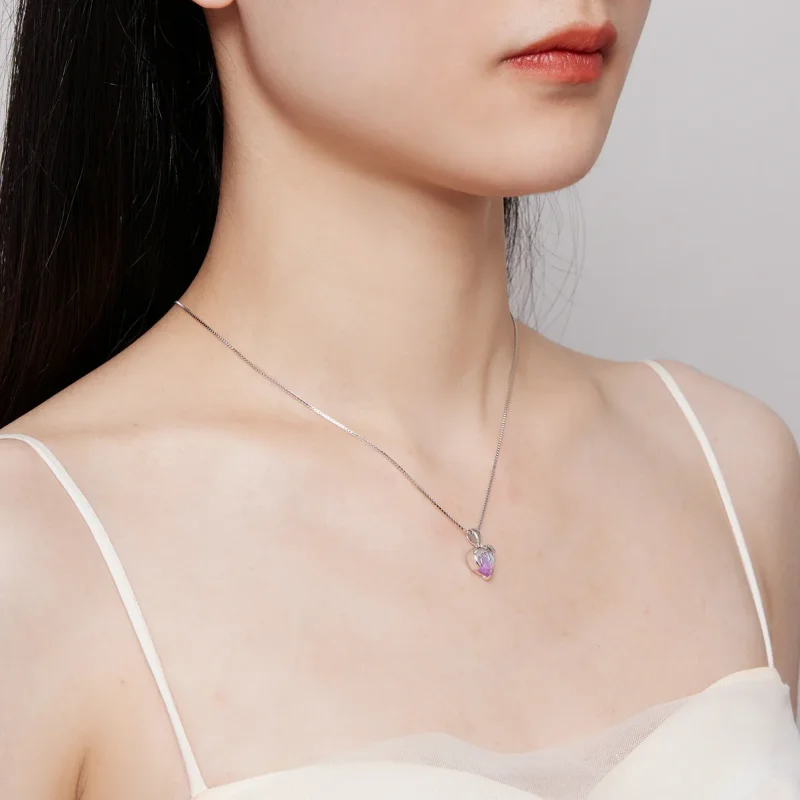 (immagine per) Collana a cuore fuso in stile Pandora - BSN322 - Visualizza 7