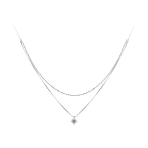 (immagine per) Collana a doppio strato di stile Pandora, brillante - BSN358